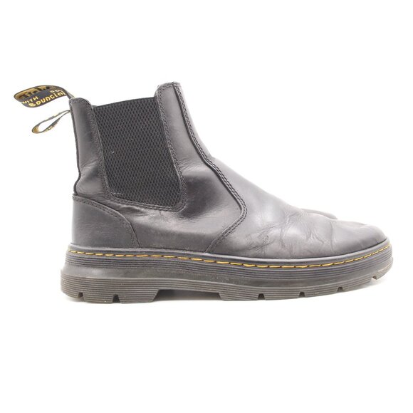 Dr. Martens Shoes - Dr. Martens Embury Women's Size 8 Men's 7 Black Leather Chelsea Boots